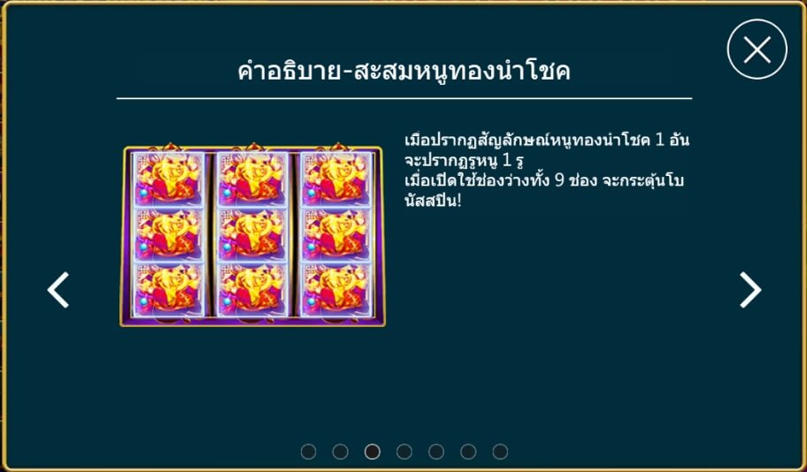 สัญลักษณ์พิเศษและฟีเจอร์โบนัสแจ็คพอตหนูรวยทรัพย์