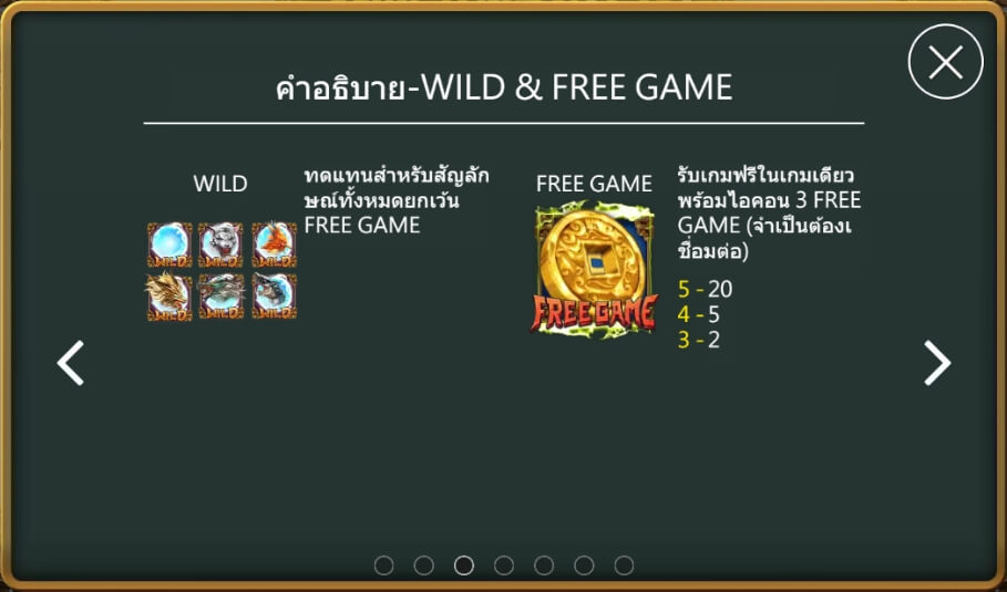 สัญลักษณ์พิเศษและฟีเจอร์โบนัสแจ็คพอต 5สัตว์เดรัจฉาน