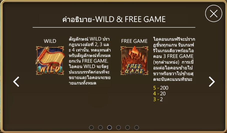 สัญลักษณ์พิเศษและฟีเจอร์โบนัสแจ็คพอตราชาลิง