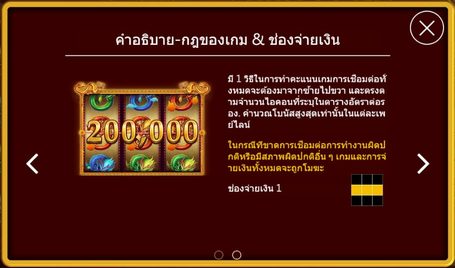 คำอธิบายเกี่ยวกับการเล่นเกมมังกรรวย