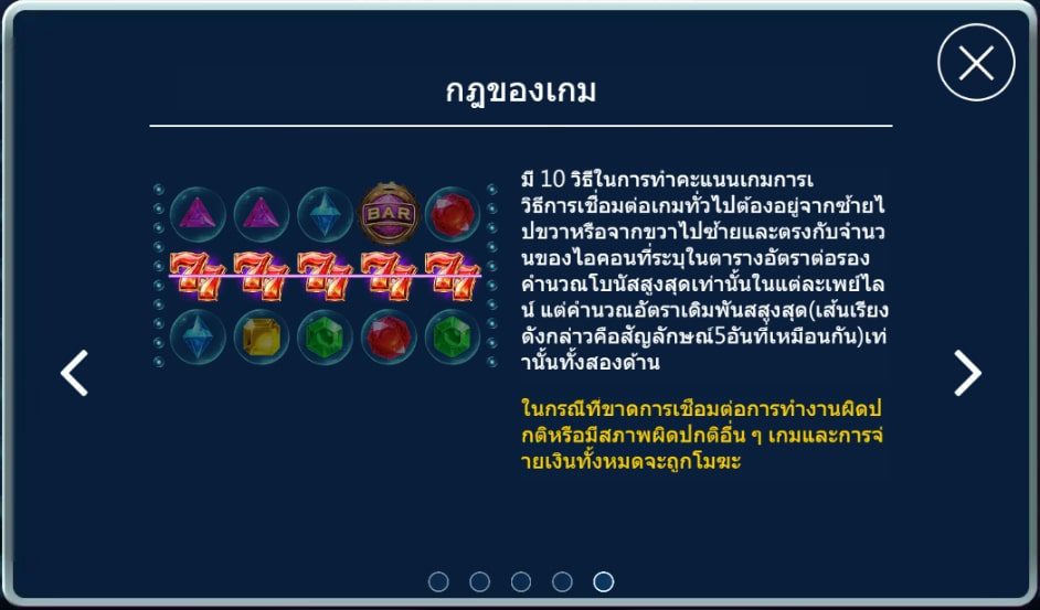 คำอธิบายเกี่ยวกับการเล่นอัญมณีเฟื่องฟู
