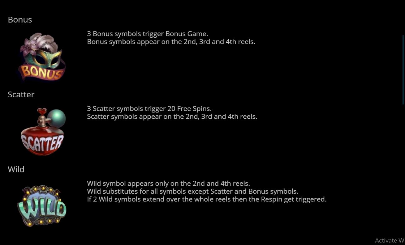 สัญลักษณ์พิเศษและฟีเจอร์โบนัสแจ็คพอต นอตี้ เกิร์ล คาบาเร่
