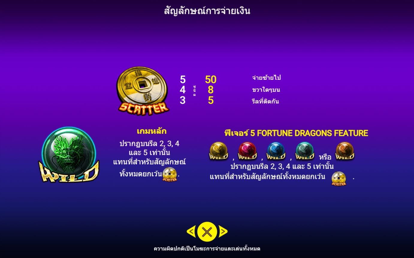 5 Fortune Dragons Spadegaming ทดลองเล่น Superslot ฟรีเครดิต