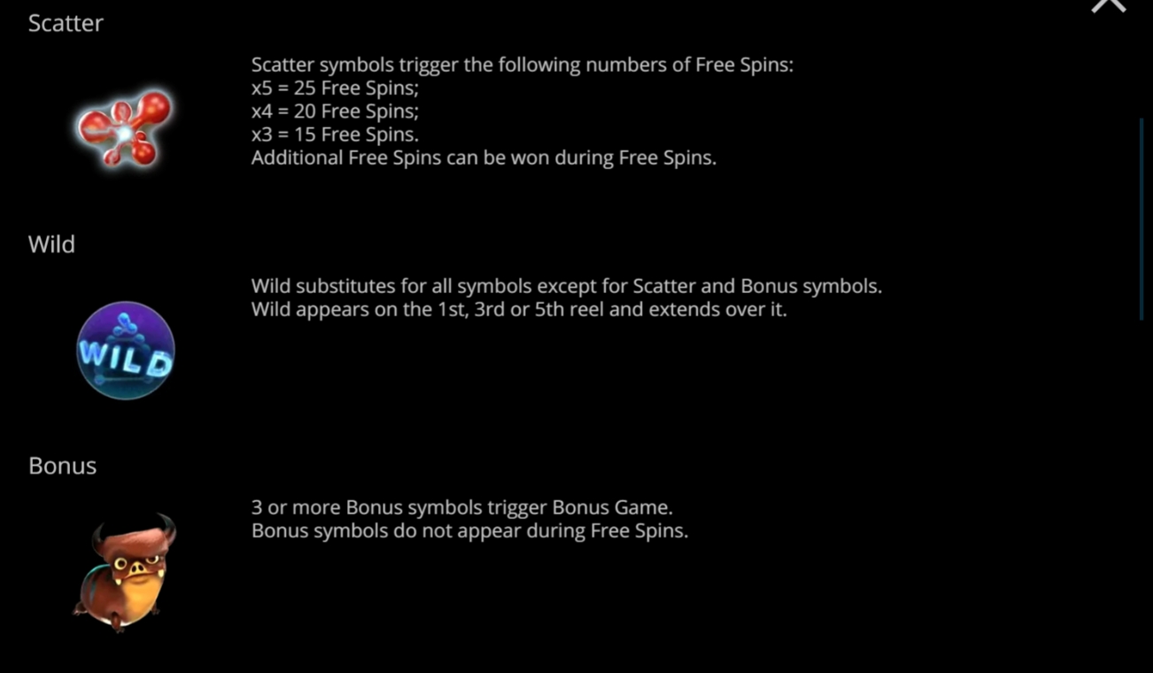สัญลักษณ์พิเศษและฟีเจอร์โบนัสแจ็คพอต มอนสเตอร์ แล็บ