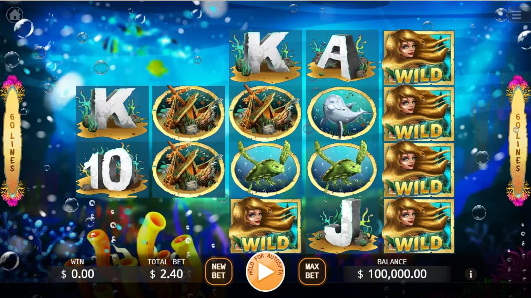 Mermaid Seas ค่าย KA Gaming เว็บ Superslot