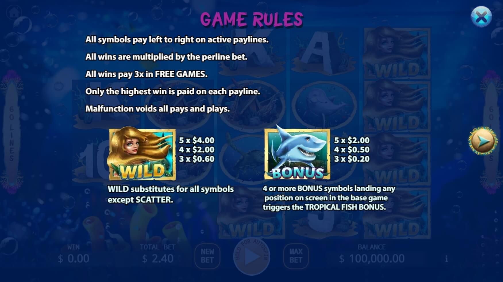 Mermaid Seas ค่ายสล็อต KA Gaming เว็บ Superslot