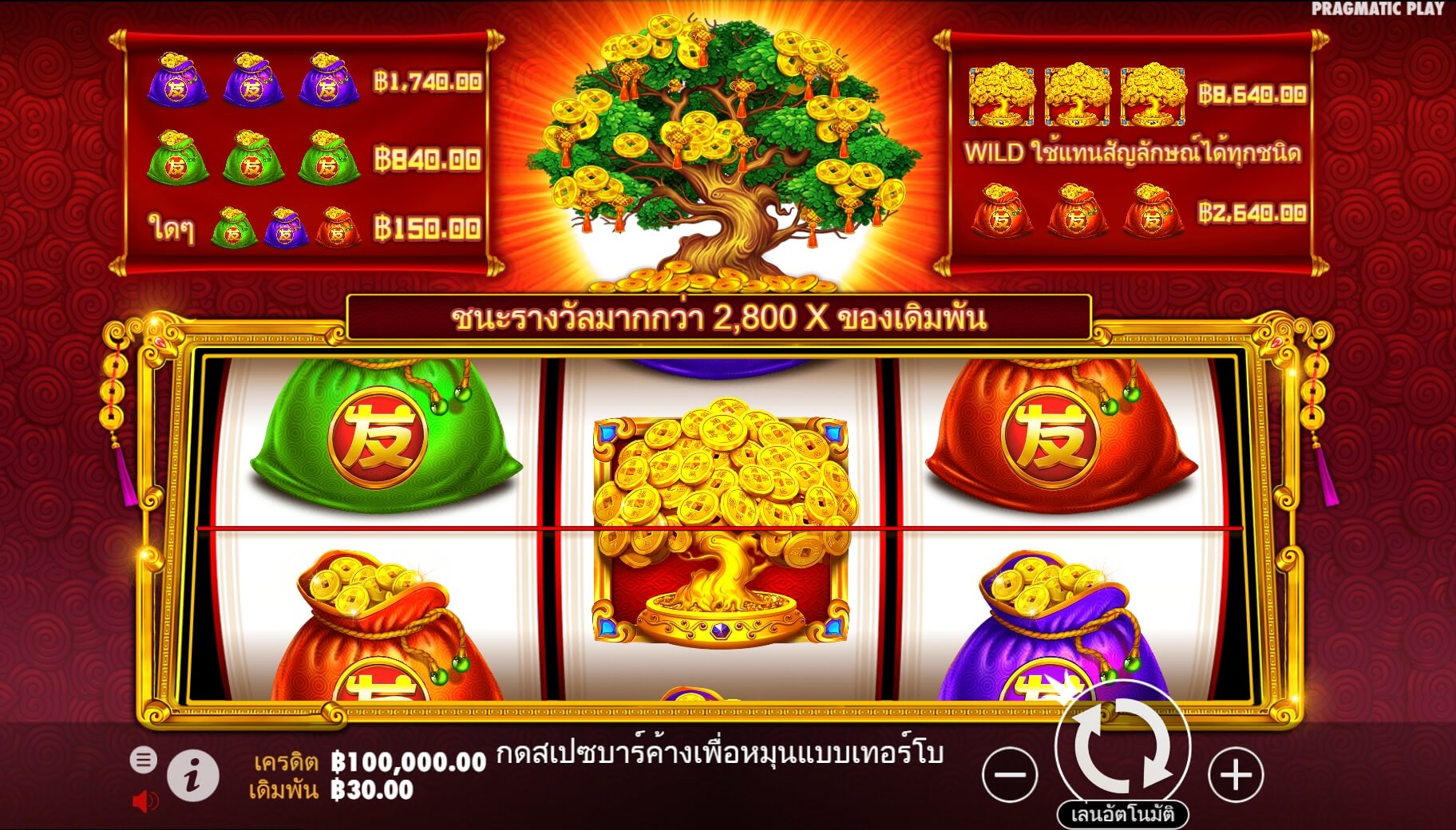 Tree of Riches ฟรีเครดิต Caishen’s Gold เครดิตฟรี 300