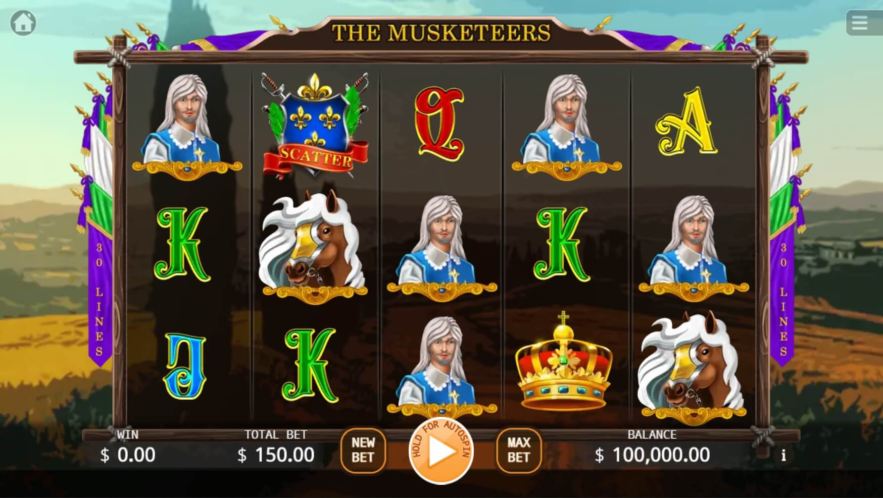 The Musketeers ค่าย KA Gaming เว็บ Superslot