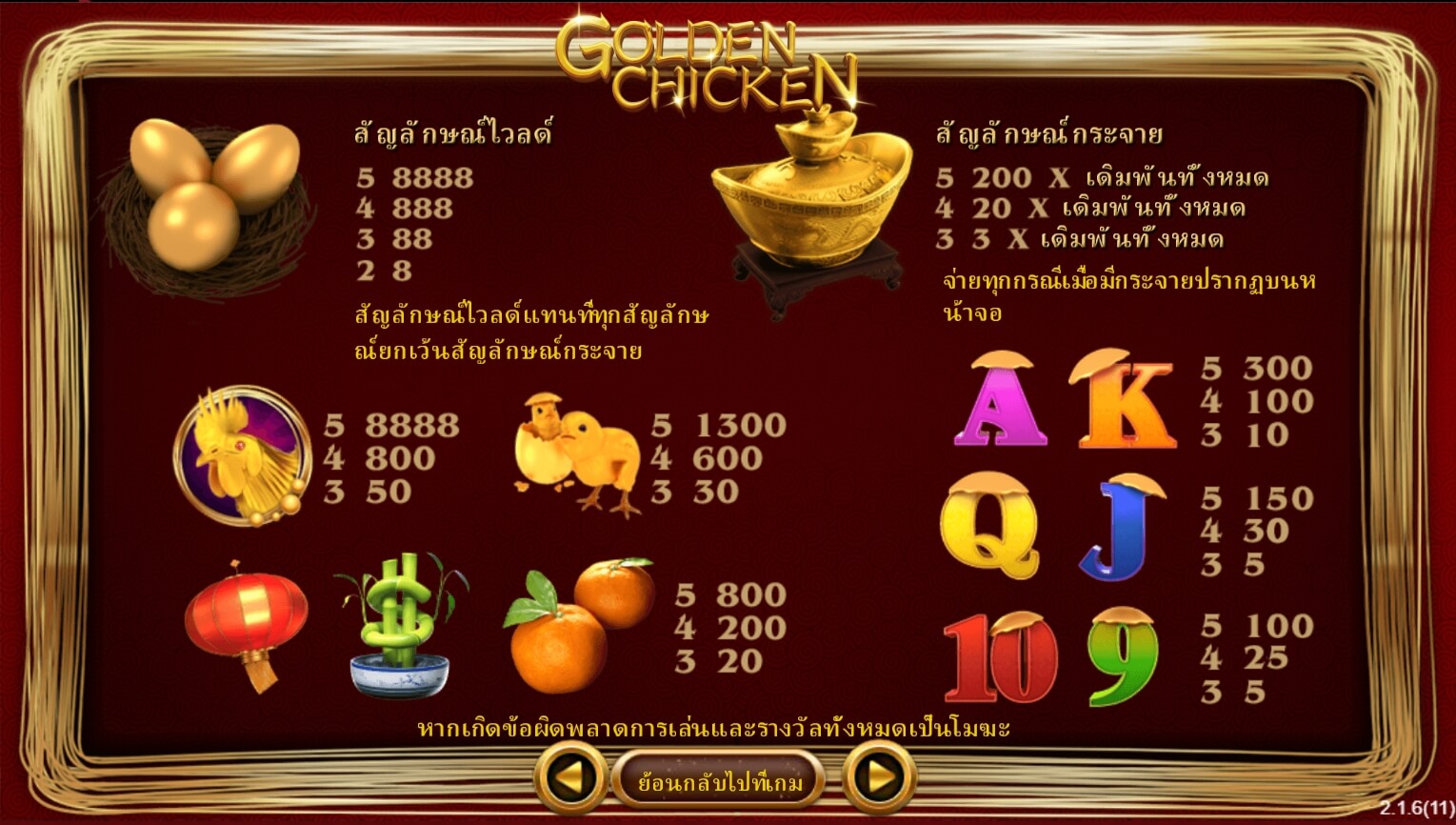Golden Chicken ทางเข้าเล่น Ambsuperslot