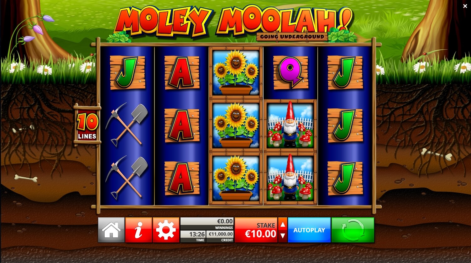 Moley Moolah ทดลองเล่นสล็อต yggdrasil