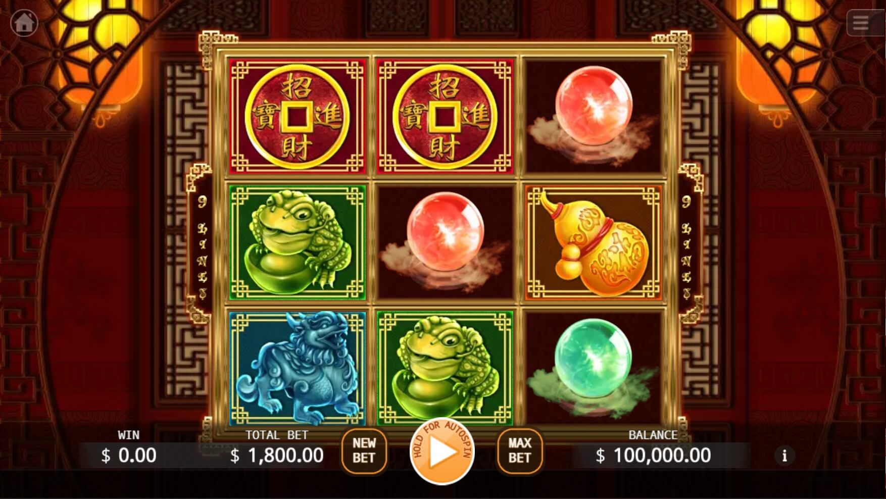 Nine Lucks ค่าย KA Gaming เว็บ Superslot