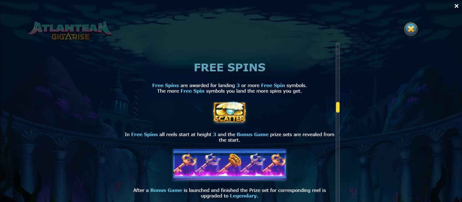 Atlantean Gigarise สล็อตค่าย yggdrasil Yggdrasil game