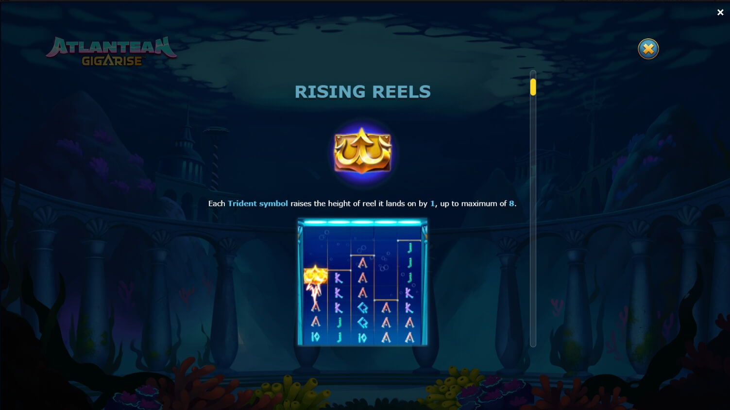 Atlantean Gigarise สล็อตค่าย yggdrasil