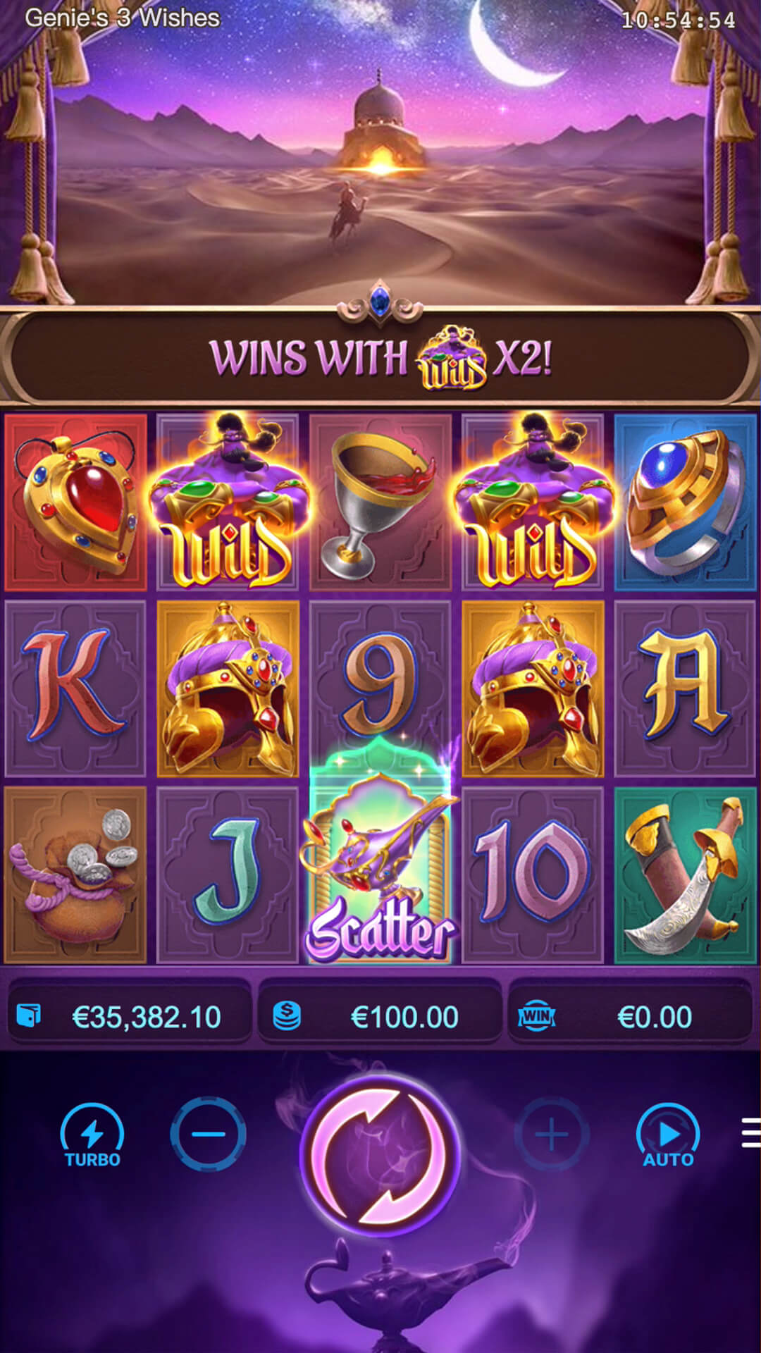 Genie's 3 Wishes slot pgs เกม PG Slot เครดิตฟรี