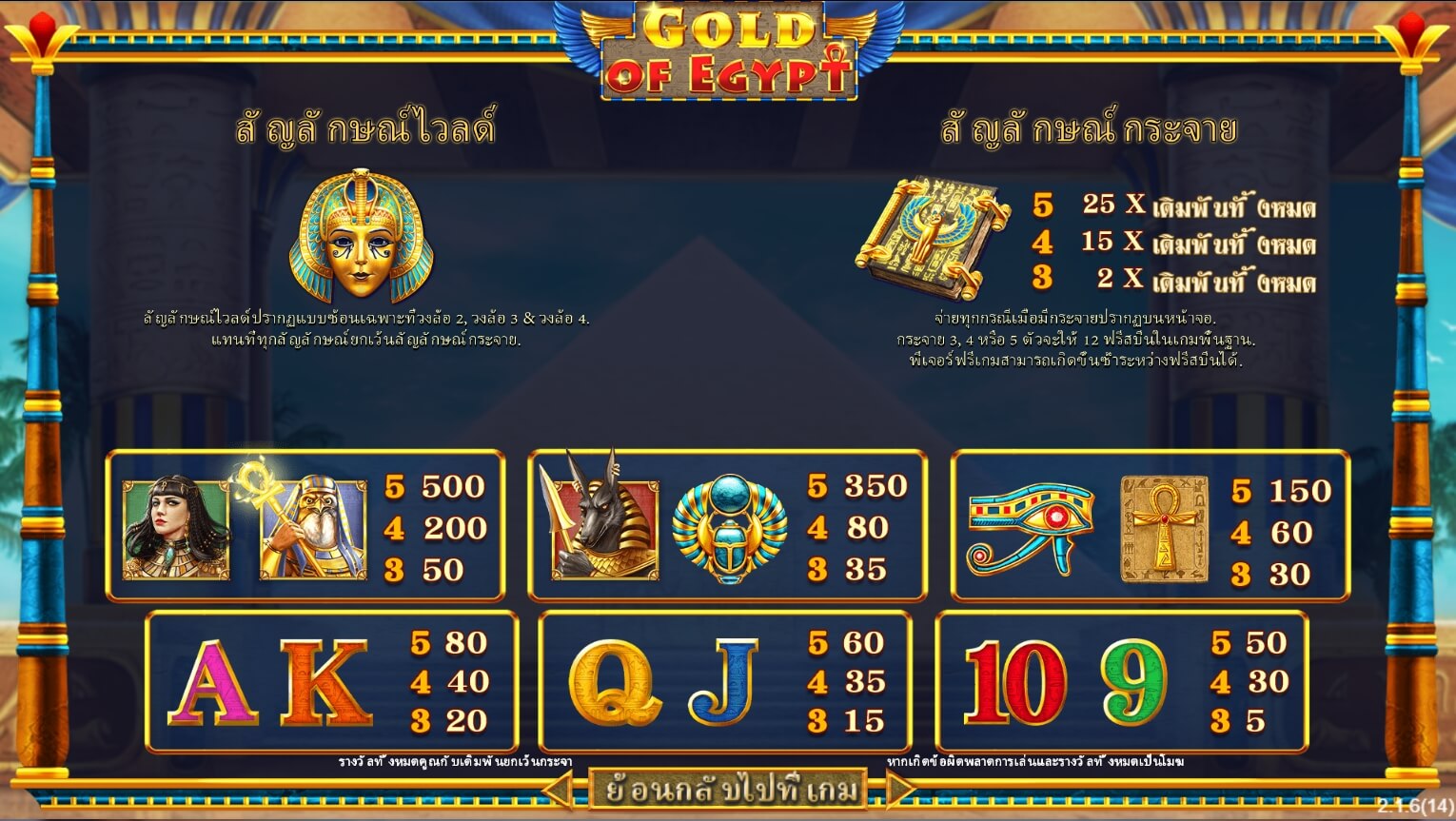 Gold of Egypt สมัคร Superslot 1234