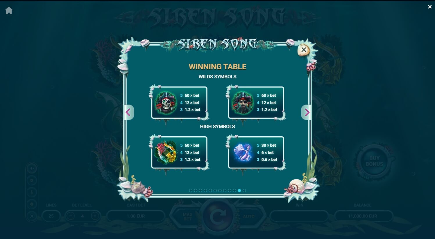 Siren Song สล็อต Yggdrasil slot