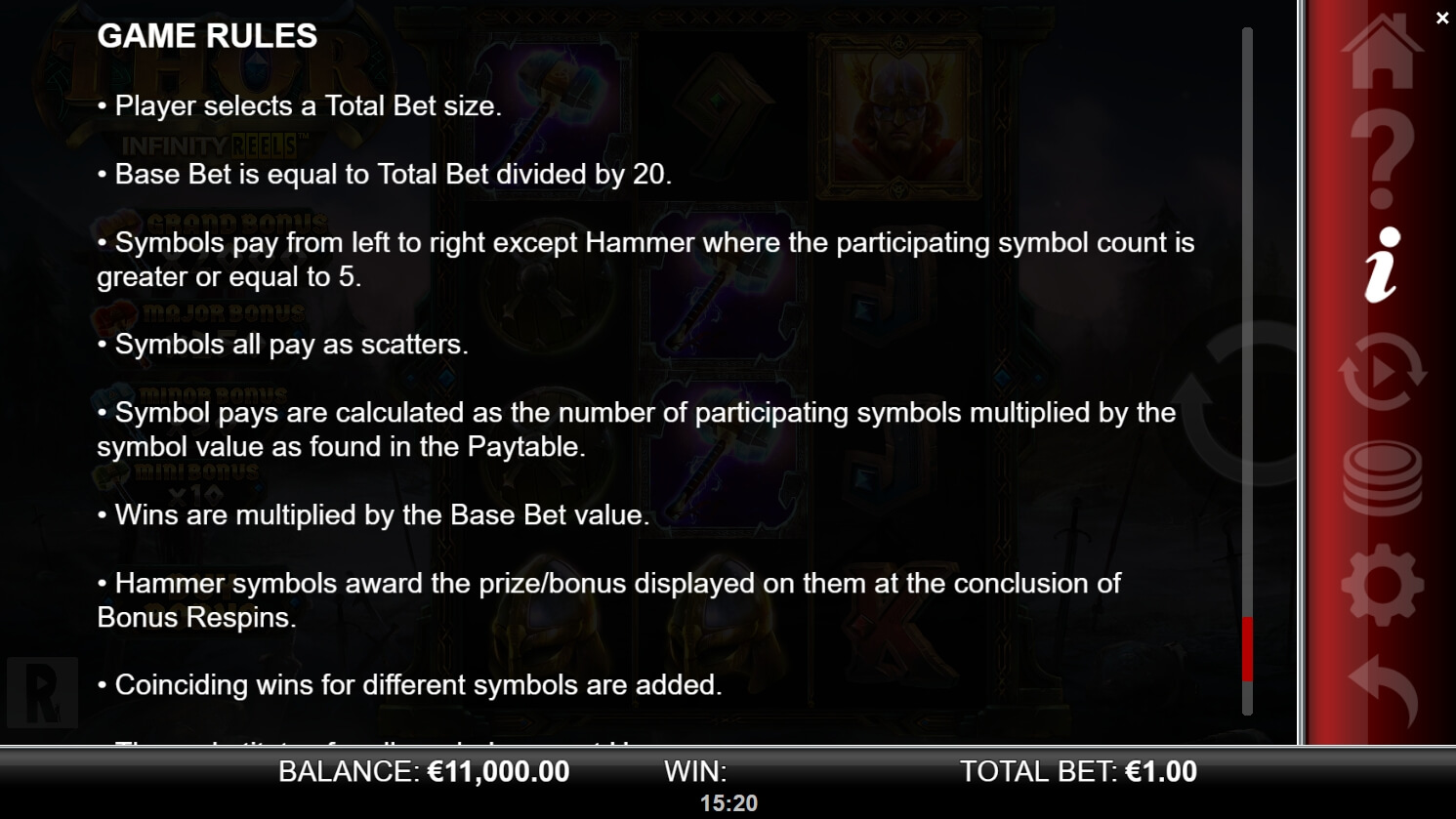 Thor Infinity Reels สล็อตค่าย yggdrasil