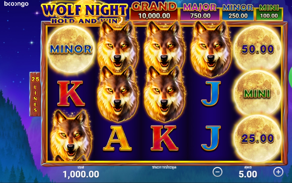  Wolf Night Hold and Win กฎกติกาการเล่นสล็อต BNG Slot