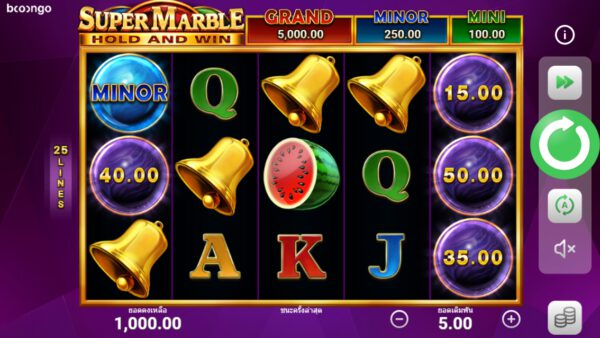 Super Marble Hold and Win กฎกติกาการเล่นสล็อต BNG Slot