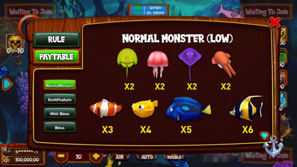 ภาพสัญลักษณ์ และ เส้นไลน์ในเกม Treasure of Pirate