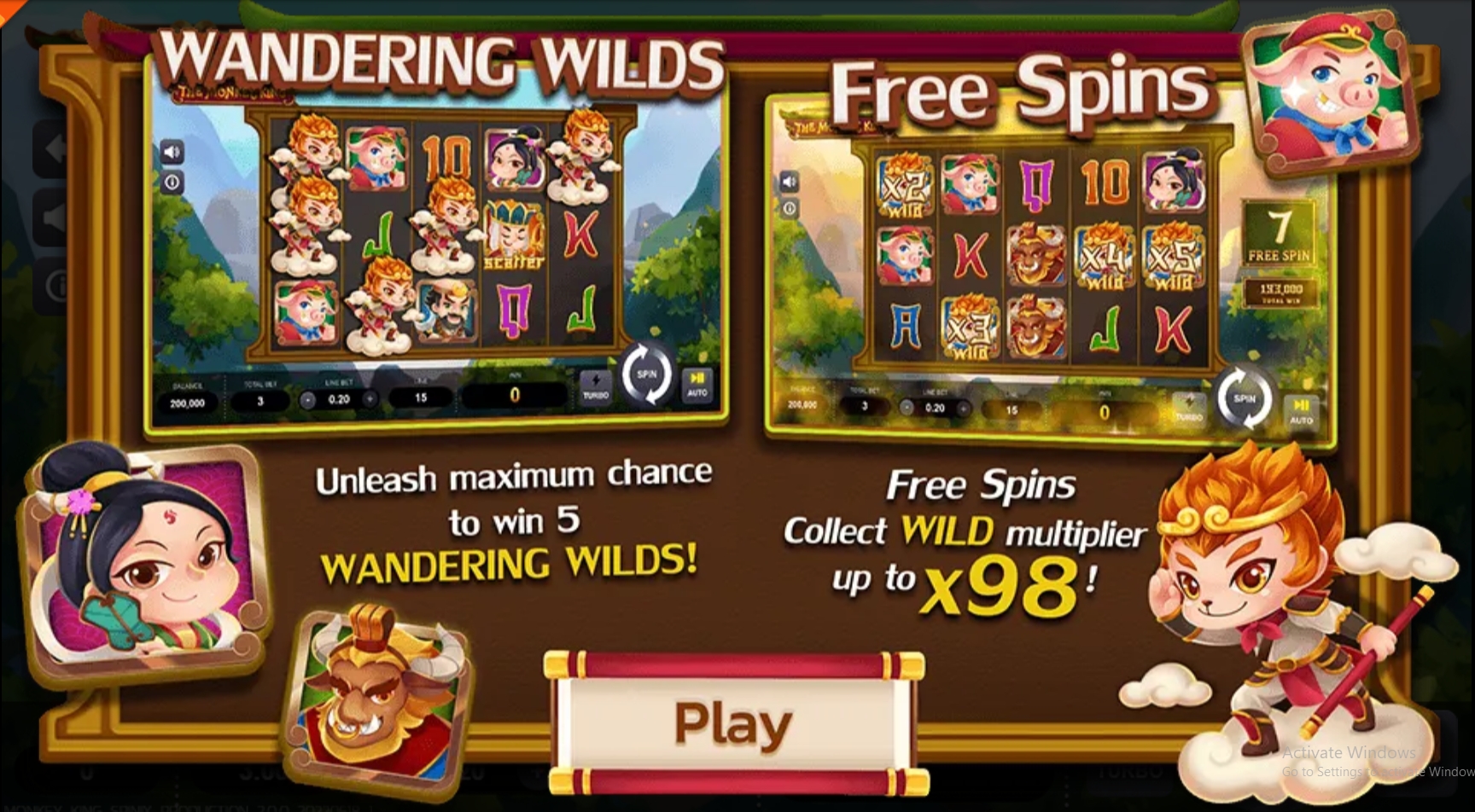 The Monkey King ฟีเจอร์พิเศษของเกมราชาลิง