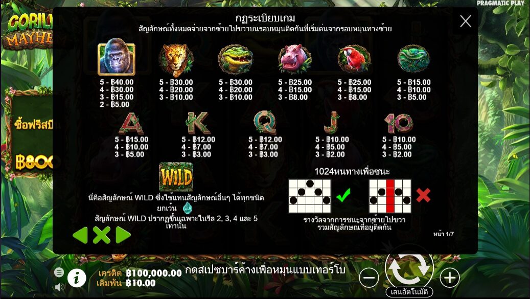 Gorilla Mayhem Pragmatic Play ทดลองเล่น Superslot