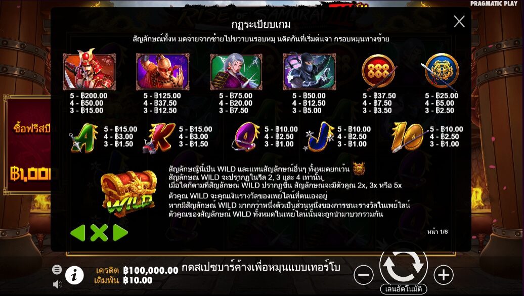Rise Of Samurai III Pragmatic Play ทดลองเล่น Superslot