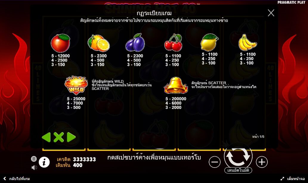 Shining Hot 40 Pragmatic Play ทดลองเล่น Superslot