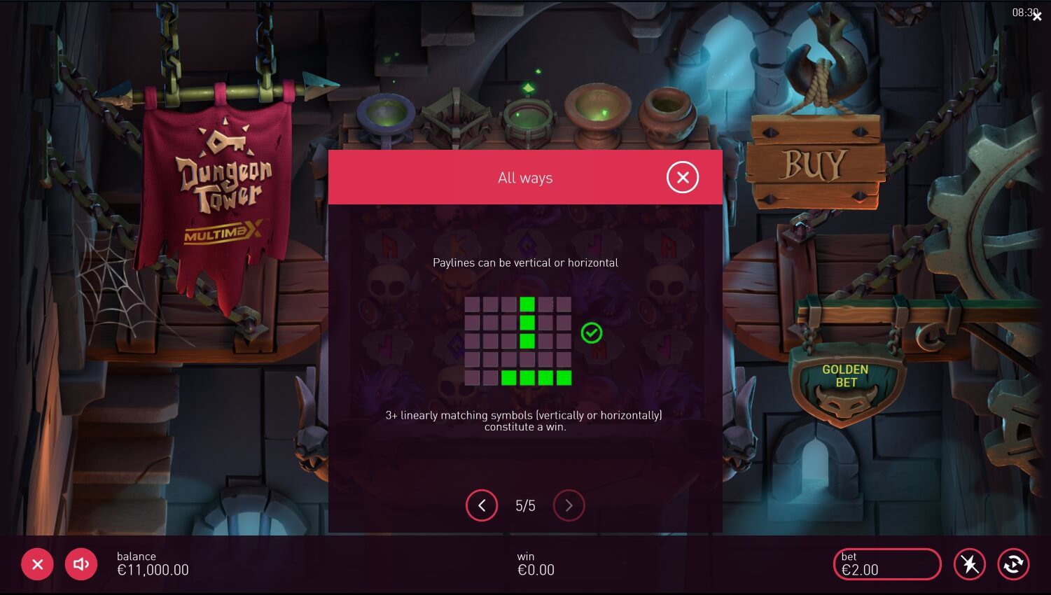 Dungeon Tower MultiMax สล็อตค่าย Yggdrasil game