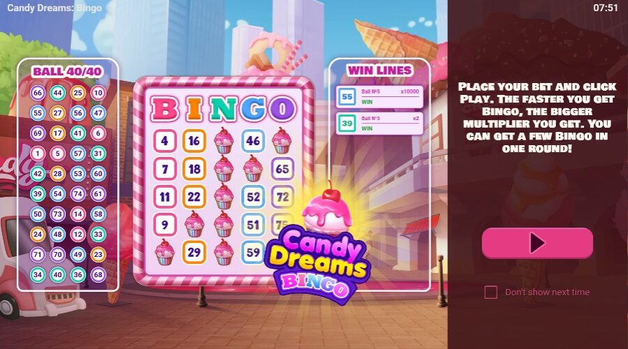 Candy Dreams Bingo Evoplay Superslot เครดิตฟรี