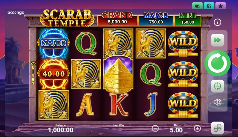 Scarab Temple Hold and Win Boongo Superslot Auto