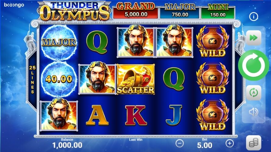 Thunder of Olympus Hold And Win Boongo Superslot Auto