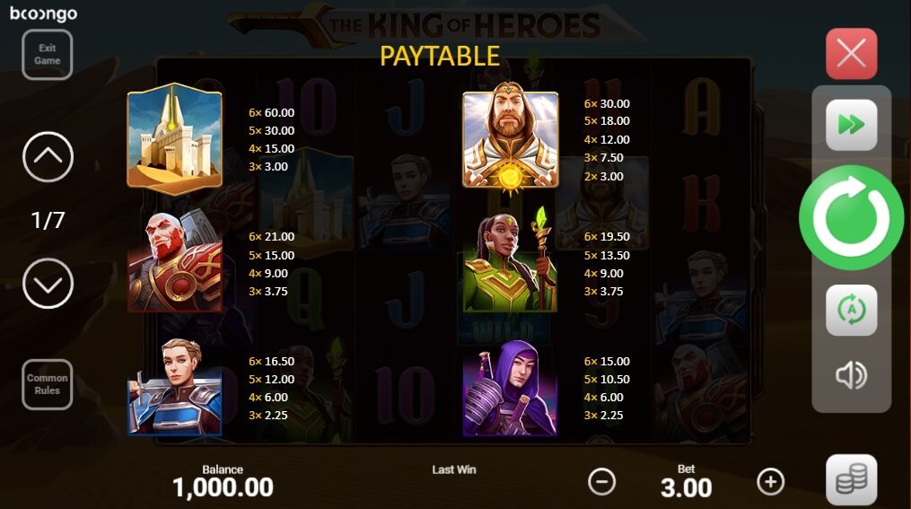 The King of Heroes Boongo Superslot สมัครสมาชิก