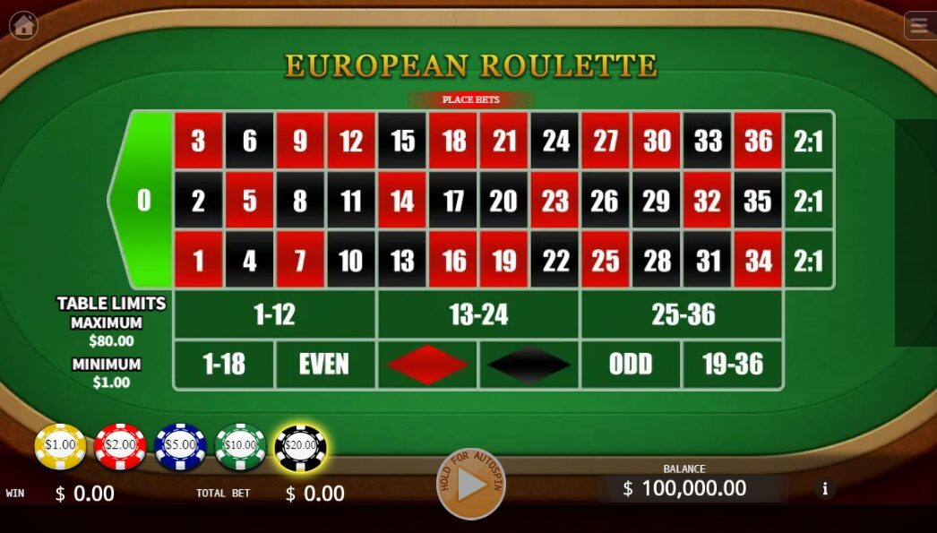 European Roulette เว็บ ka gaming slot เครดิต ฟรี สมัคร Superslot