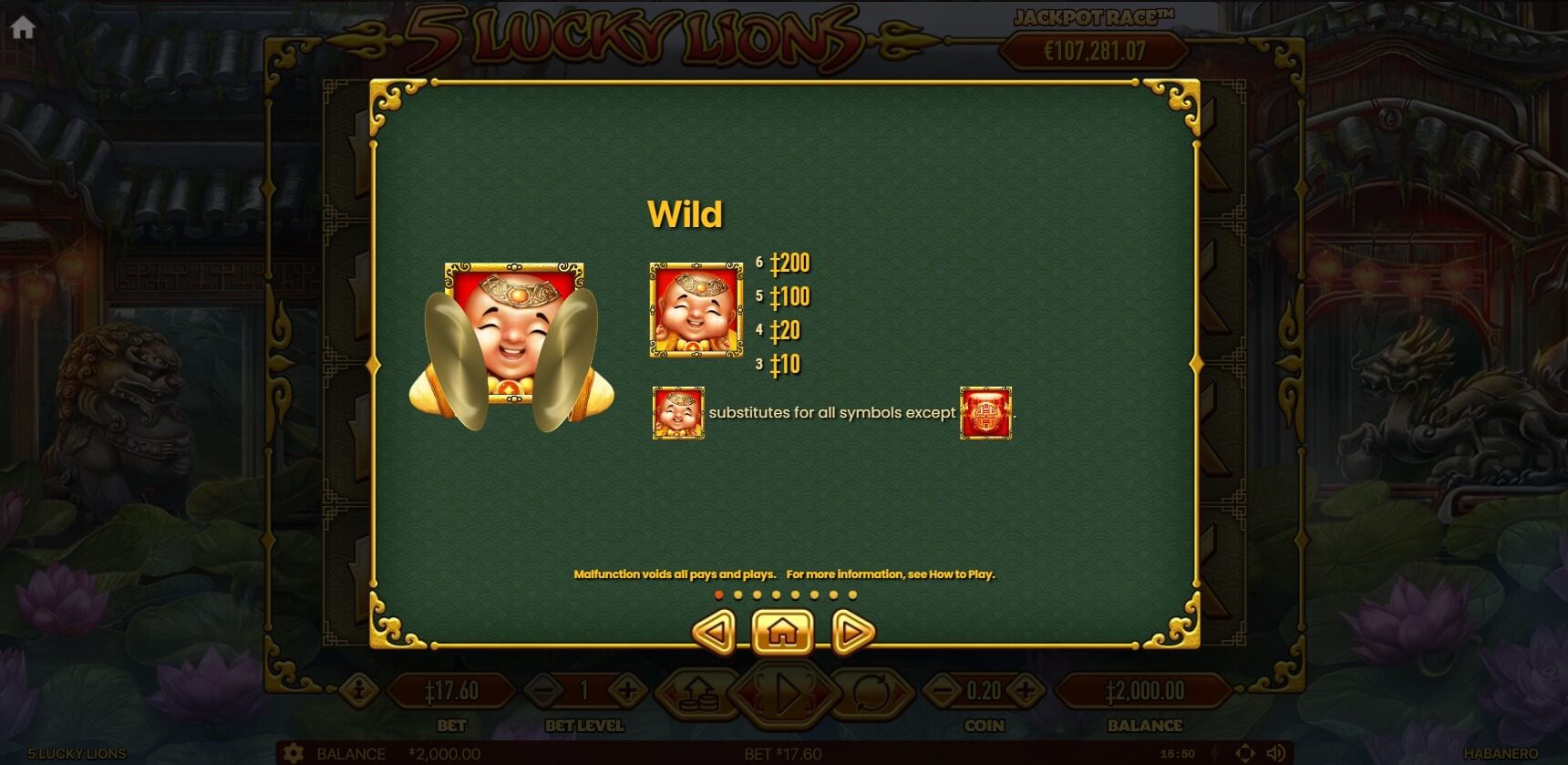 5 LUCKY LIONS Habanero Slot ดาวน์โหลด Superslot
