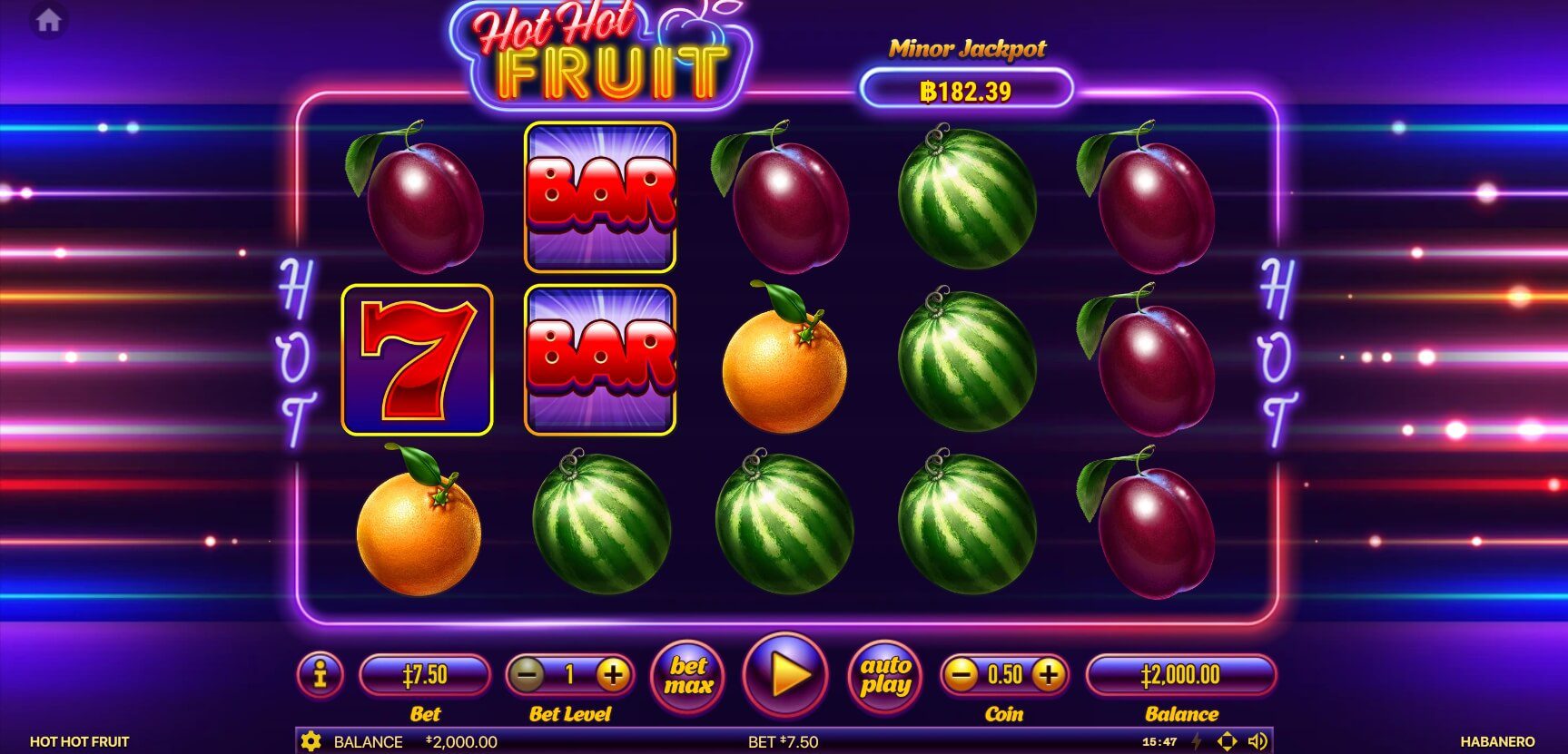 HOT HOT FRUIT Habanero ซุปเปอร์ สล็อต 1234
