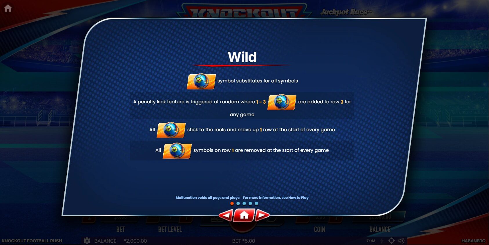 KNOCKOUT FOOTBALL RUSH Habanero Slot ดาวน์โหลด Superslot