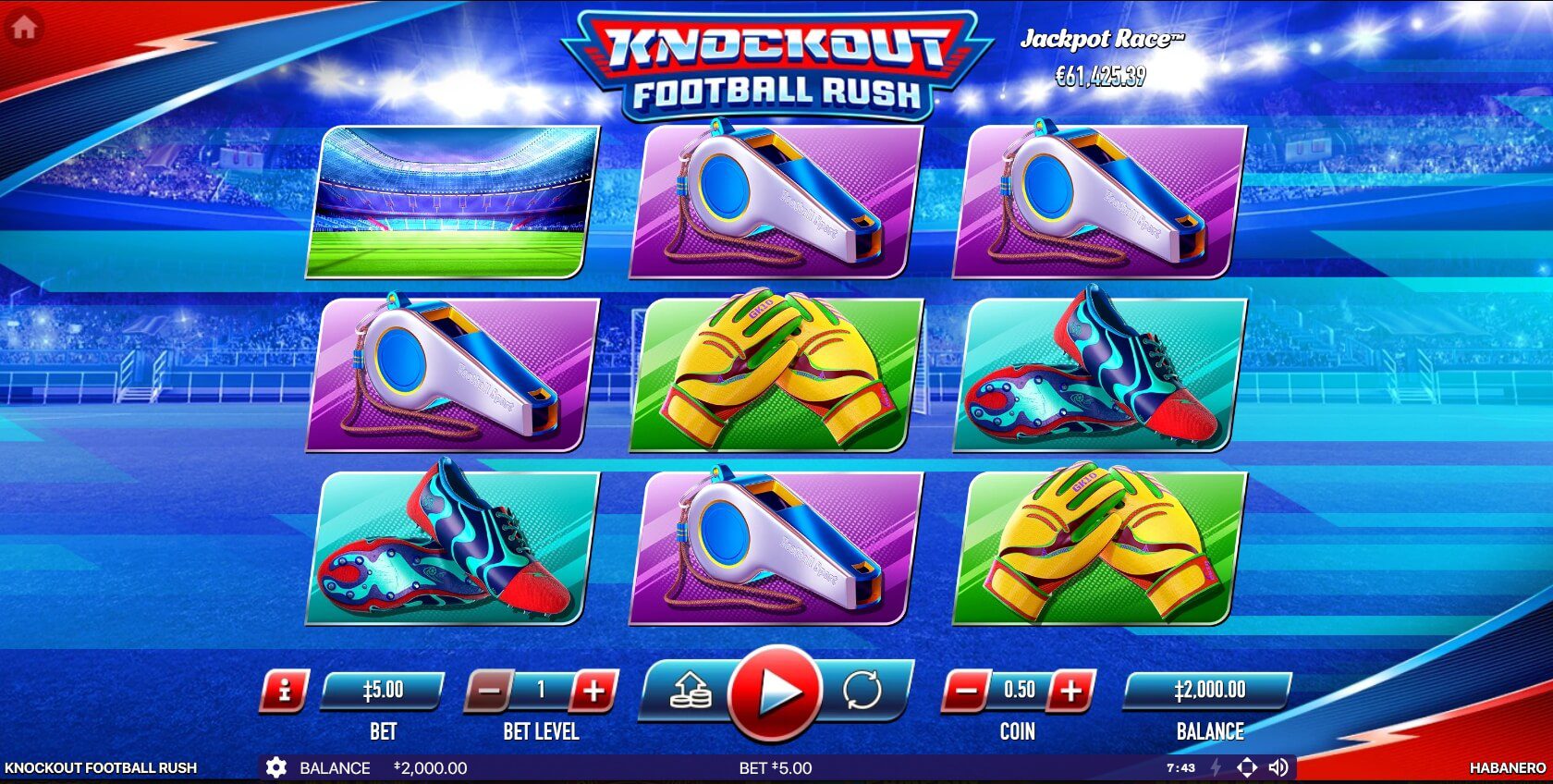 KNOCKOUT FOOTBALL RUSH Habanero superslot เครดิตฟรี 50