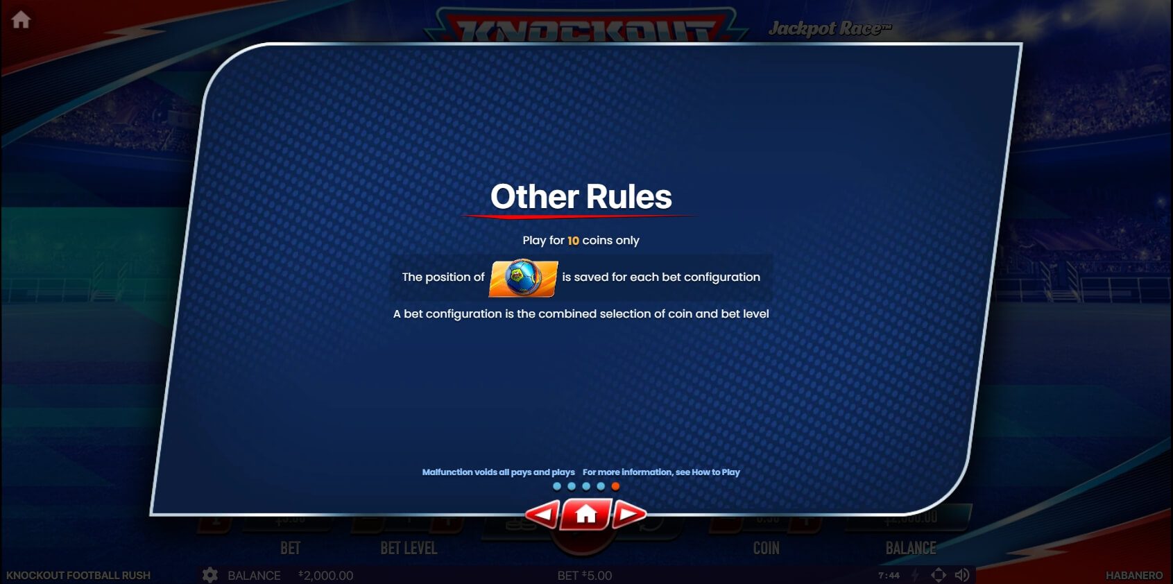 KNOCKOUT FOOTBALL RUSH สล็อต Habanero ทดลองเล่น Superslot ฟรีเครดิต