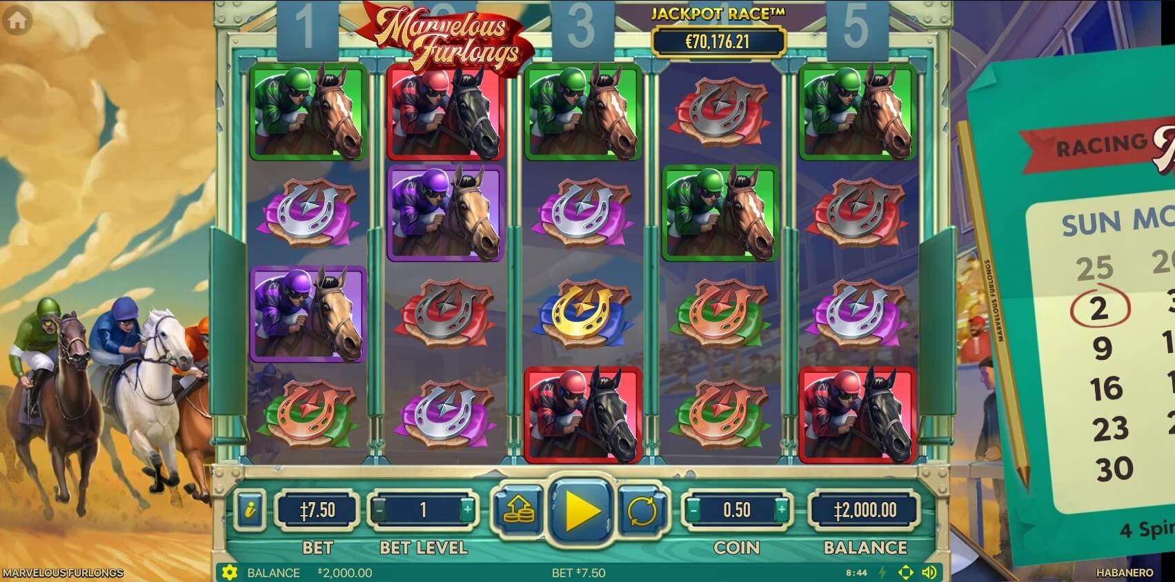MARVELOUS FURLONGS Habanero superslot เครดิตฟรี 50