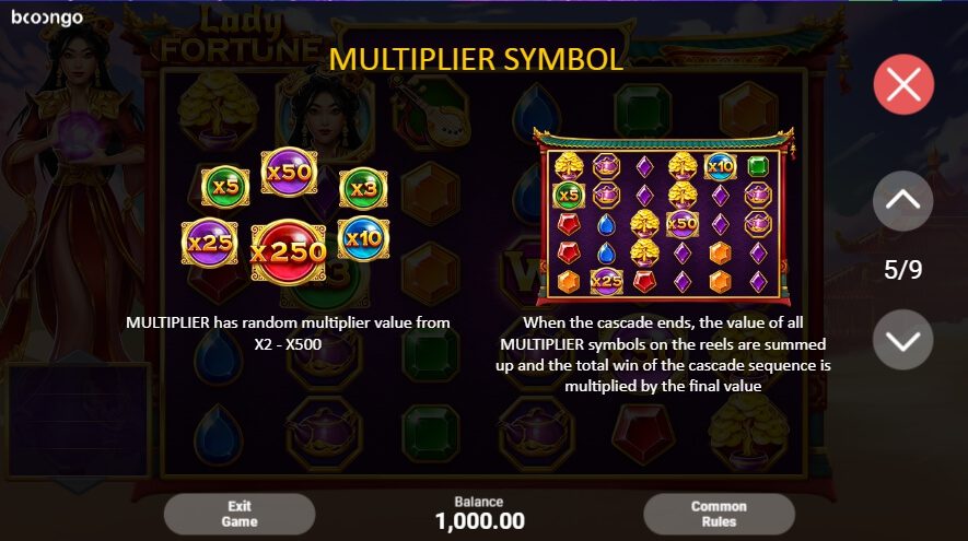 Lady fortune Boongo Superslot Auto