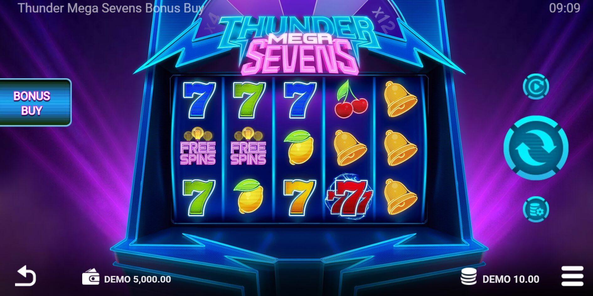 Thunder Mega Sevens Bonus Buy Evo Play ซุปเปอร์สล็อต ใหม่ล่าสุด
