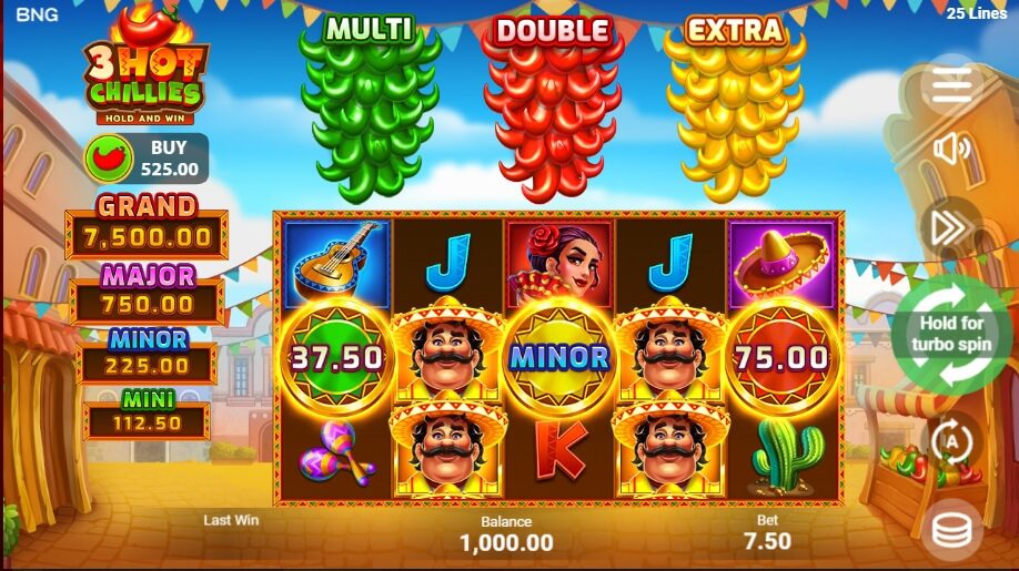 3 Hot Chillies Boongo Superslot247