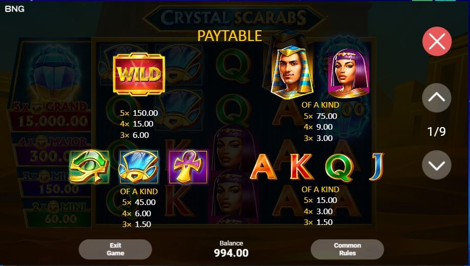 Crystal Scarabs Boongo Superslot ฟรี 50