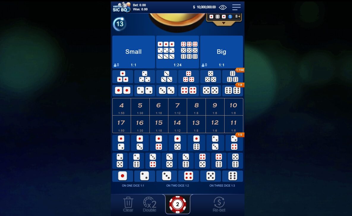 Virtual Sic Bo FUNKY GAMES ค่ายสล็อต Superslot 777