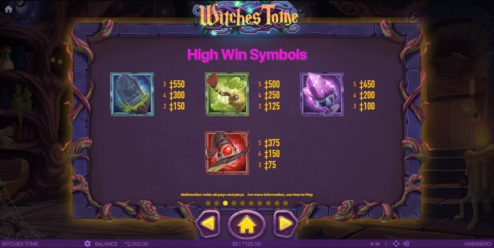 WITCHES TOME สล็อต Habanero ทดลองเล่น Superslot ฟรีเครดิต