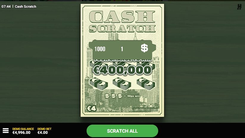 Cash Scratch Hacksaw Gaming แจกฟรีเครดิต Superslot 888