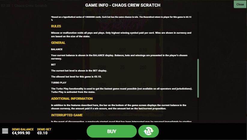 Chaos Crew Scratch Hacksaw Gaming superslot เครดิตฟรี 50 ล่าสุด