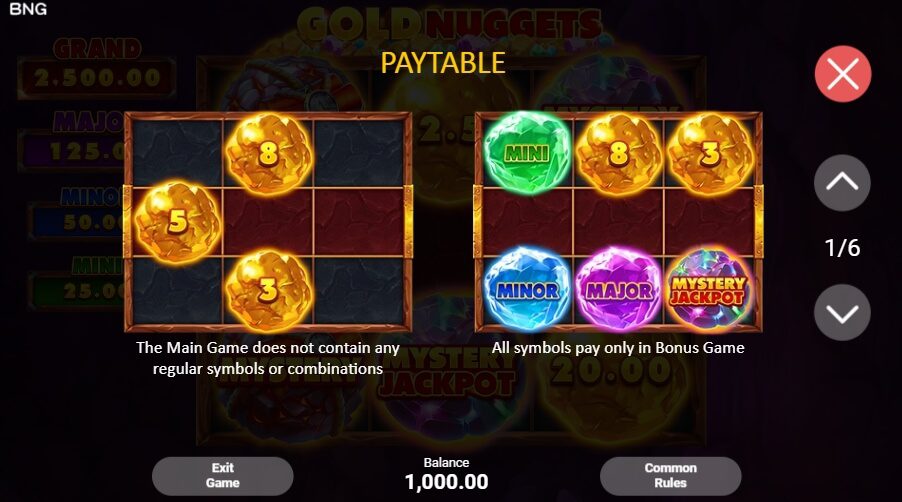 Gold Nuggets Boongo Superslot ฟรี 50