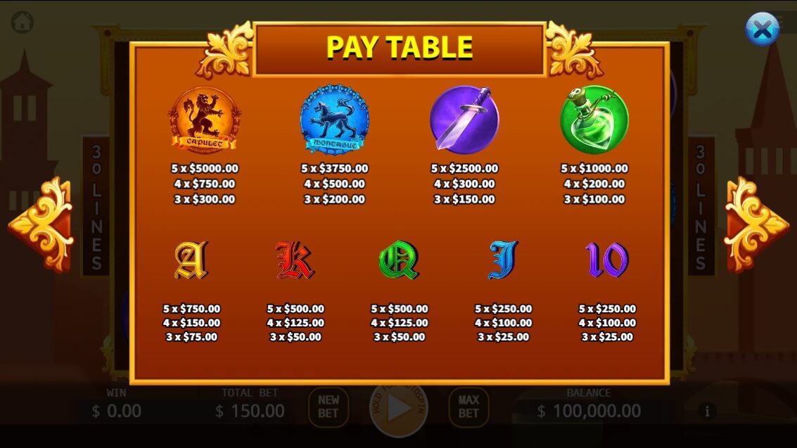 Romeo and Juliet KA Gaming เว็บ Superslot